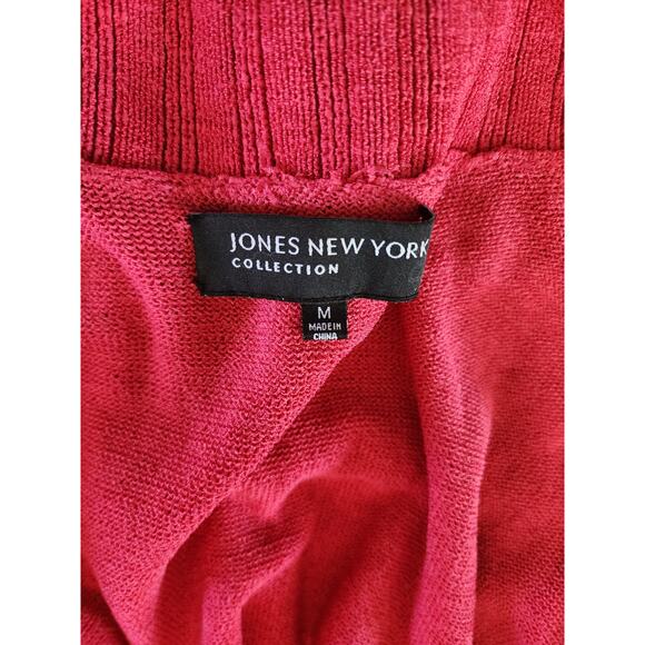 Jones New York Pink Short Sleeve Cardigan Sweater with Tie Size Medium - Picture 5 of 6